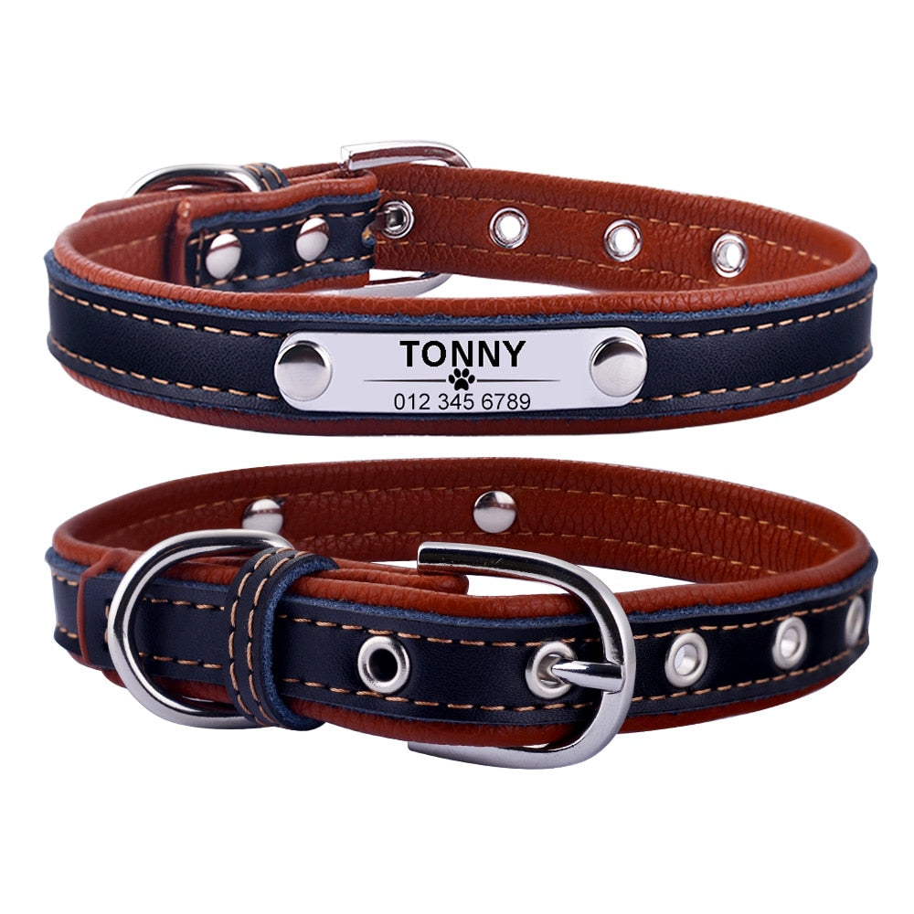 Leather Personalised Dog Collar