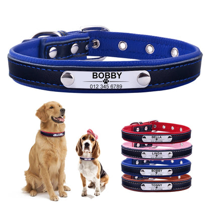 Leather Personalised Dog Collar