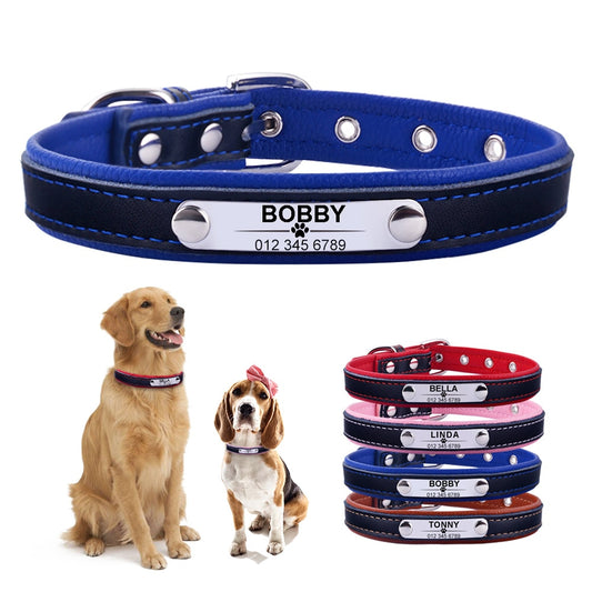 Leather Personalised Dog Collar