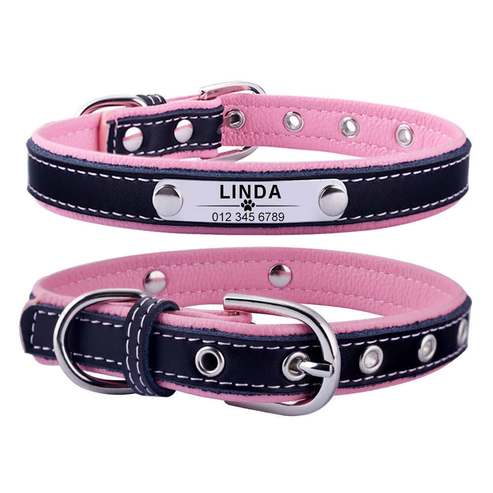 Leather Personalised Dog Collar